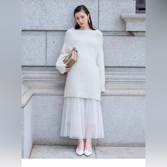 FRAY I.D Raccoon Knit Mini Dress FWNO234043 - Picture 8 of 11